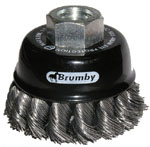 Wire Brush Twist Knot Cup 75mm
